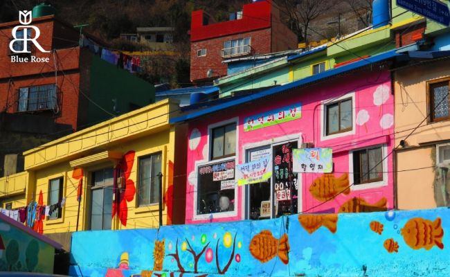 خانه‌های رنگی دهکده فرهنگی گامچون در کره جنوبی 