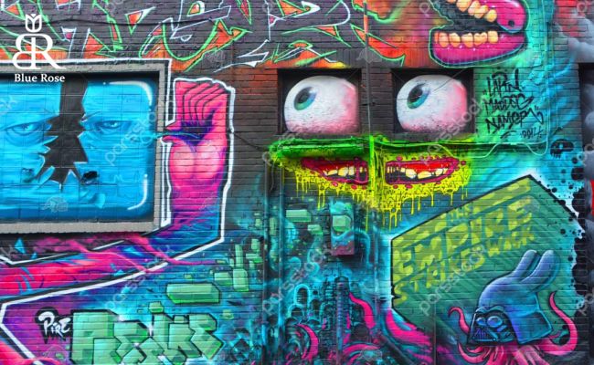 نقاشی خیابانی در پاریس | طرح‌های گرافیکی روی دیوار