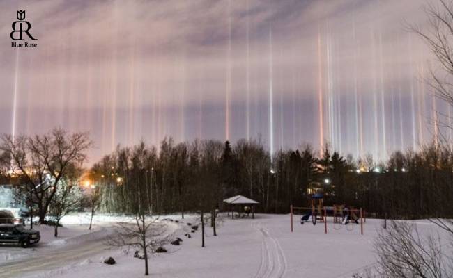 جاذبه ستون های نوری آسمان کانادا