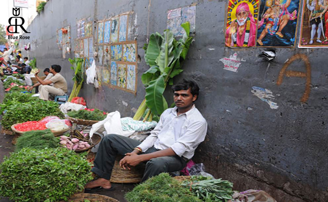 انواع گل‌های موجود در بازار گل دادار در بمبئی